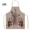 Halloween Theme Photography Butcher Apron with Realistic Blood Stain, Washable Protective Work Apron, Novelty Barbecue Horror Costume Prop for Cosplay