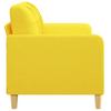 2 Seater Sofa Light Yellow 140 Cm Fabric