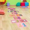 PVC Hopscotch Game Floor Stickers Multicolor Flooring Decals Creative Wall Art  Kid's Room