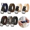 Campus Style Woven Belt Elastic for Women, No Punching Adjustable Waist with Breathable Webbing Retro Metal Pin Buckle, Casual Stretchy Jeans