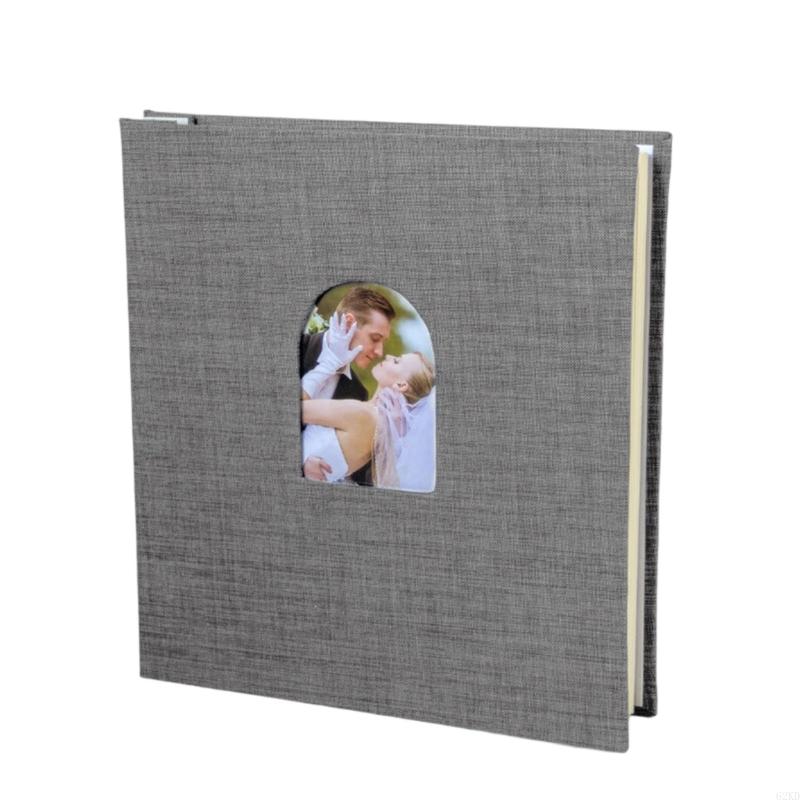 62KD Arch Design Photo Album With 40 Pockets Thick Cardboards Pages Writing Space