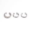 Trendy C Shape Rhinestone Ear Cuff Clip On Earrings Set Of 3 Small Elegant Personality Cartilage Jewelry For Women