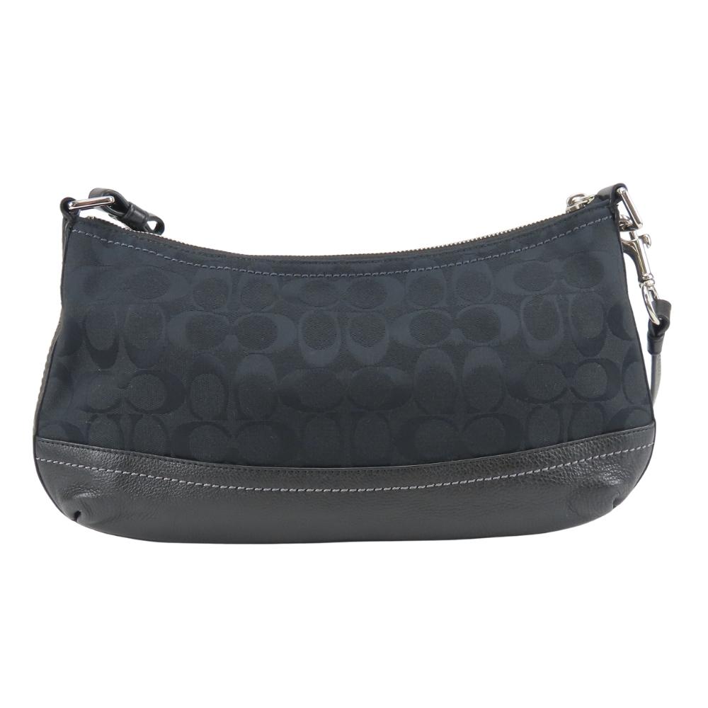 Used COACH Shoulder Bag Signature F24028 canvas/leather black
