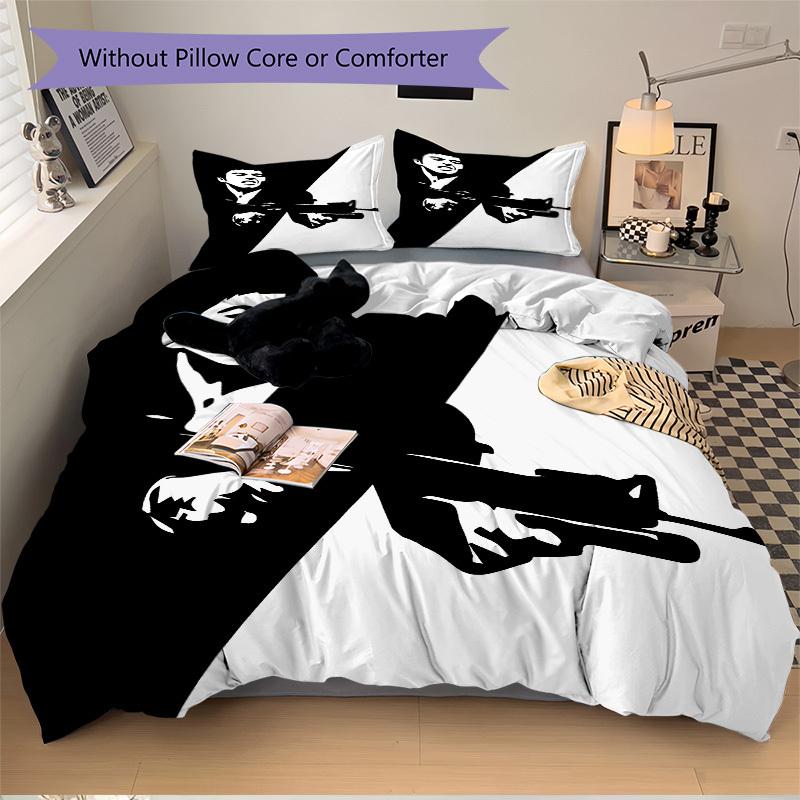 3pcs Scarface Comforter Set - Four Seasons Home High,Machine Washable Bedspread with Pillowcases (No Filling) Yy250909051