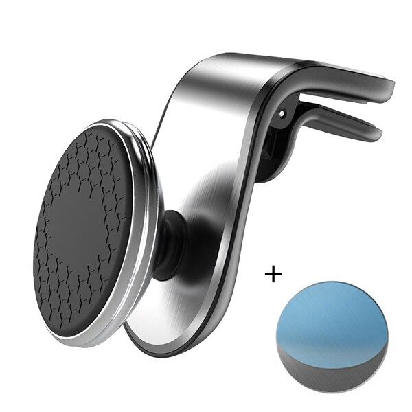 360 Degree Rotation Car Phone Holder Magnetic Air Vent Mount Clip In Car Magnet Mobile Phone Bracket Stand With Iron Sheet
