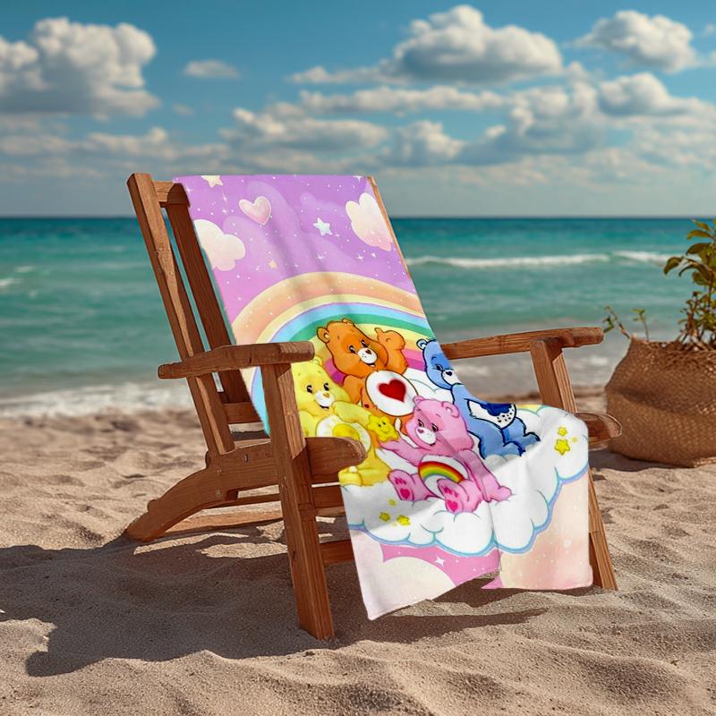 Ultra-Soft Beach Towel with Bear Theme,Ideal for Pool - Camping, Diving - Perfect Travel Essential, Vibrant Beach Towel.