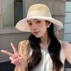Spring and summer breathable outdoor anti-ultraviolet sun protection lace flower face small sun hat woman