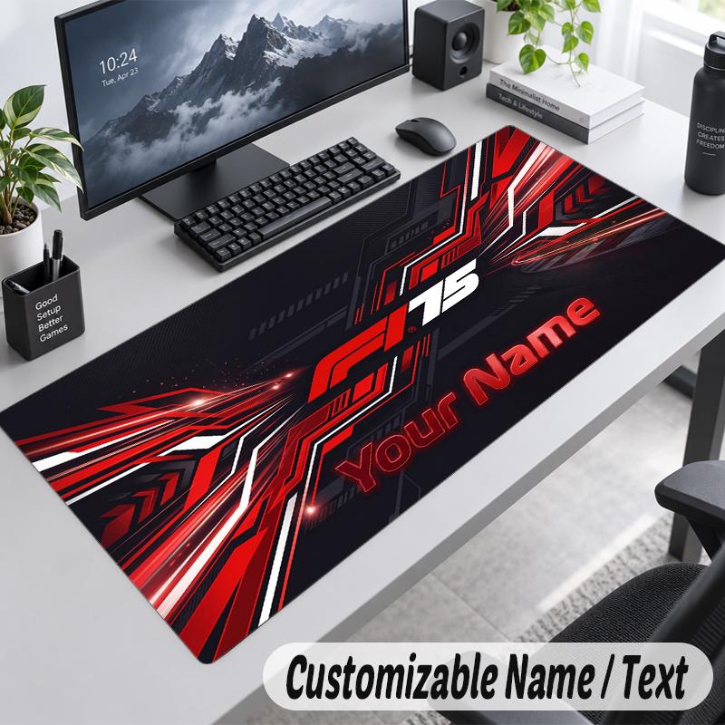 Custom Name Text Mouse Pad F1 Personalized Desk Pad For Work And Gaming