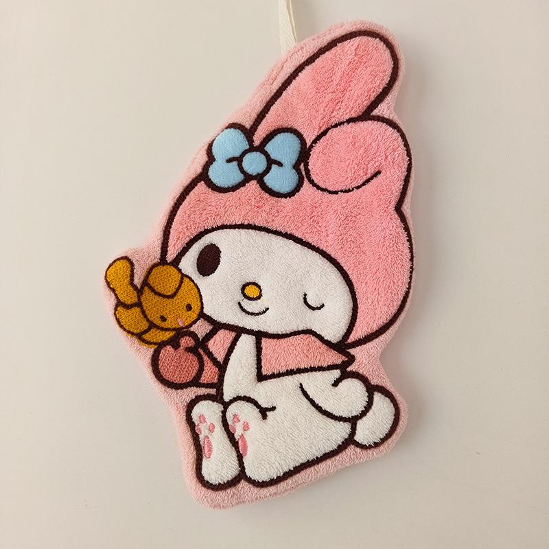 Cartoon Kitchen Hand Towel: Cute KT Cat, Thickened, Absorbent, No-Shed Cloth for Bathroom or Home