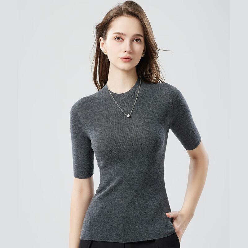 

FengXun Women s 100% Wool Mock Neck Knit Sweater FXKY8811 S