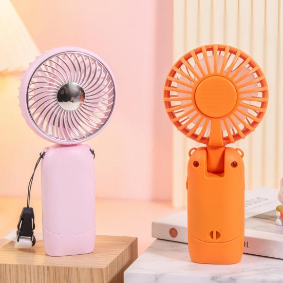 Portable Neck Fan, 3 Speed Foldable Handheld Fan, USB Rechargeable Small Personal Fan for Outdoor Travel, Desk Cooling Fan for Home Office