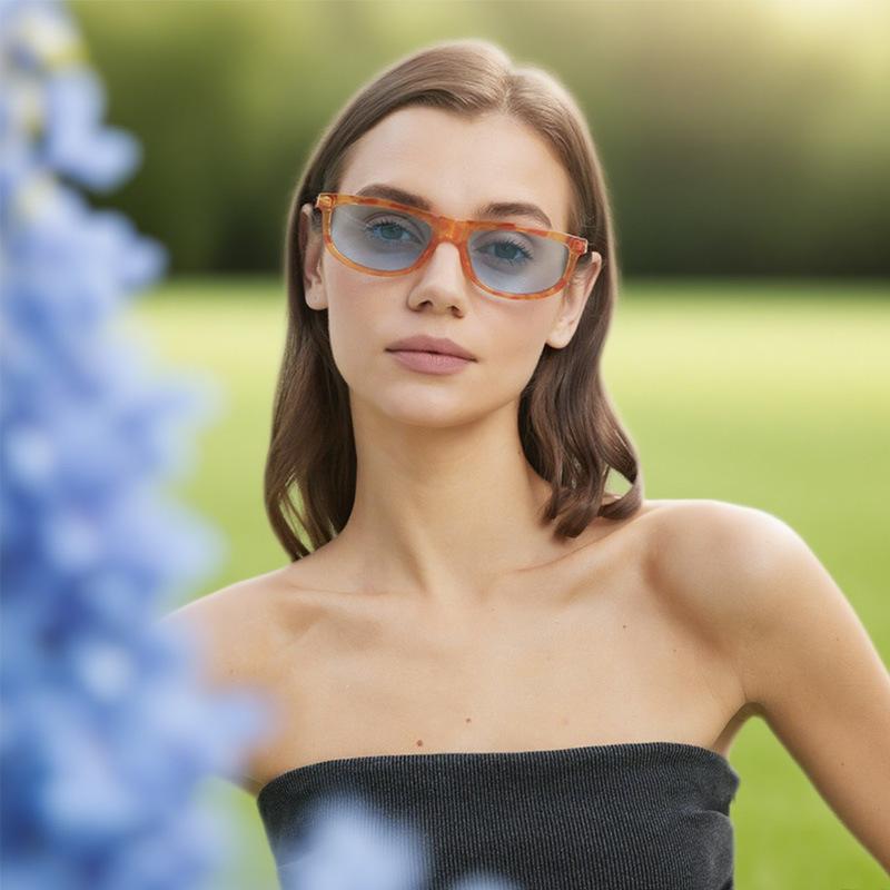 New sunglasses big-name flat for European and American style square sunglasses male and female stars fashion high-end glasses