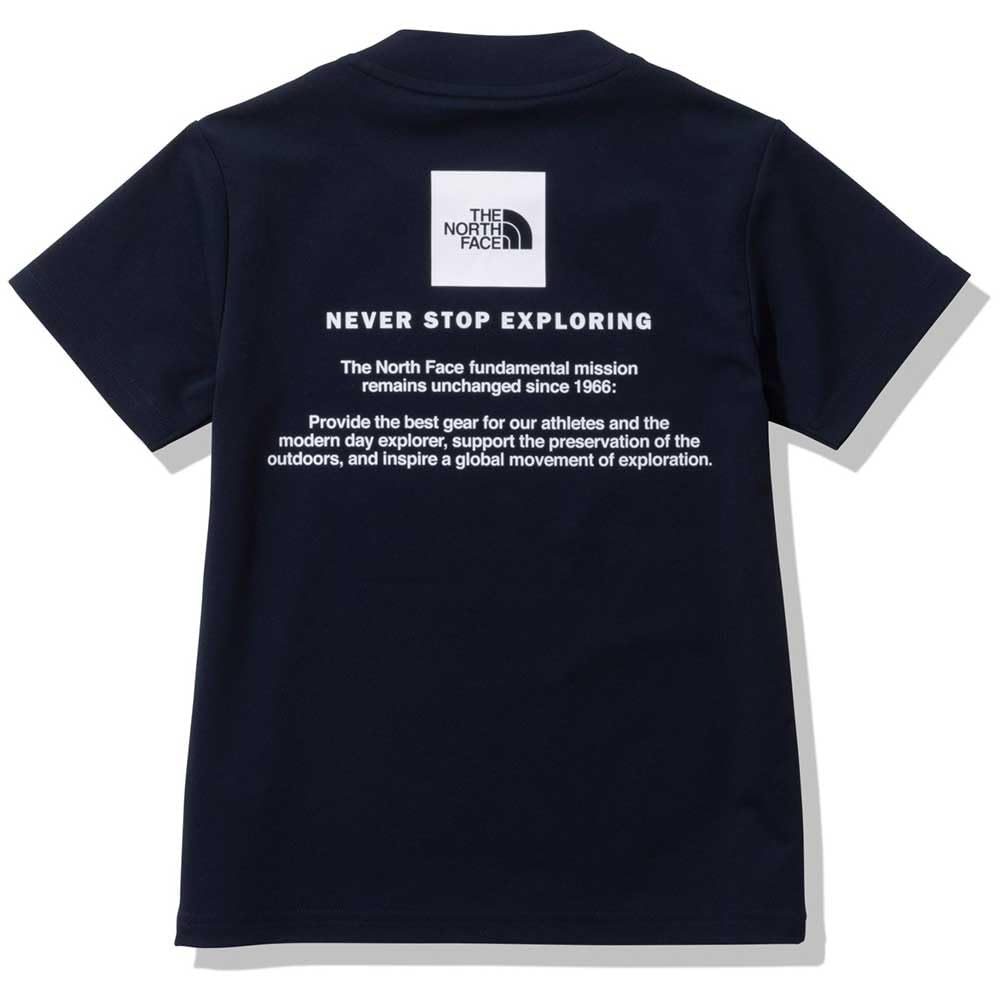 The North Face Short Sleeve Sunshade UV Rash Urban Size 140 Tee, Unisex, Lightweight, Quick-Drying, Anti-Static, Protection, Guard, Navy,