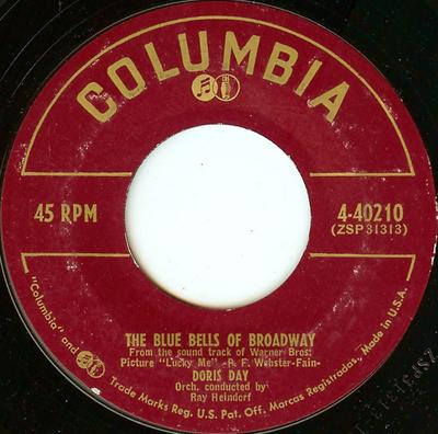 7inch Record DORIS DAY  The Blue Bells Of Broadway  I Spea 440210 Columbia 1954 US Pop Used