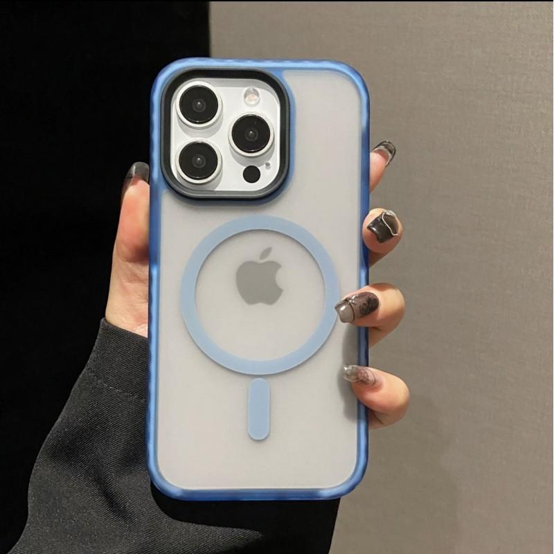 

Suitable IPhone 16 Matte Magnetic Phone Case Apple 15 Promax Anti Slip Premium Protective 14 iPhone 16 синий