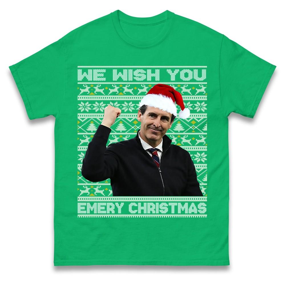 Unai Emery Ti Auguriamo Unai Natale Maglietta Fan di Calcio Maglietta di Natale Top