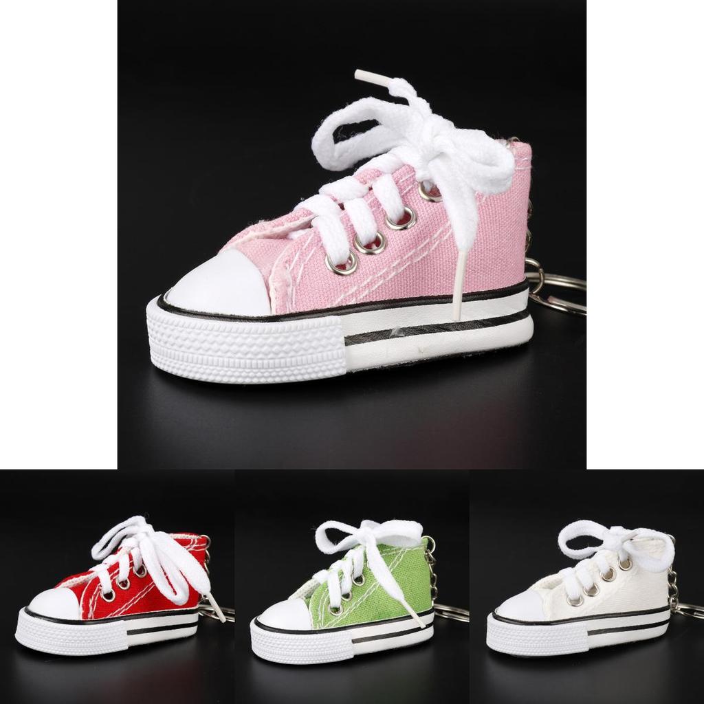 Creative Canvas Shoe Keyring Keychain With Metal Material For Men And Women