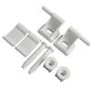 1Pair White Beige Hinge Bolts Screw Hinge Mounting Fittings  Bathroom Hardware Replacement Parts