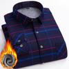 Men's Plaid Long-Sleeve Shirt, Thickened and Non-Iron, Perfect for Casual or Business Wear in Autumn and Winter