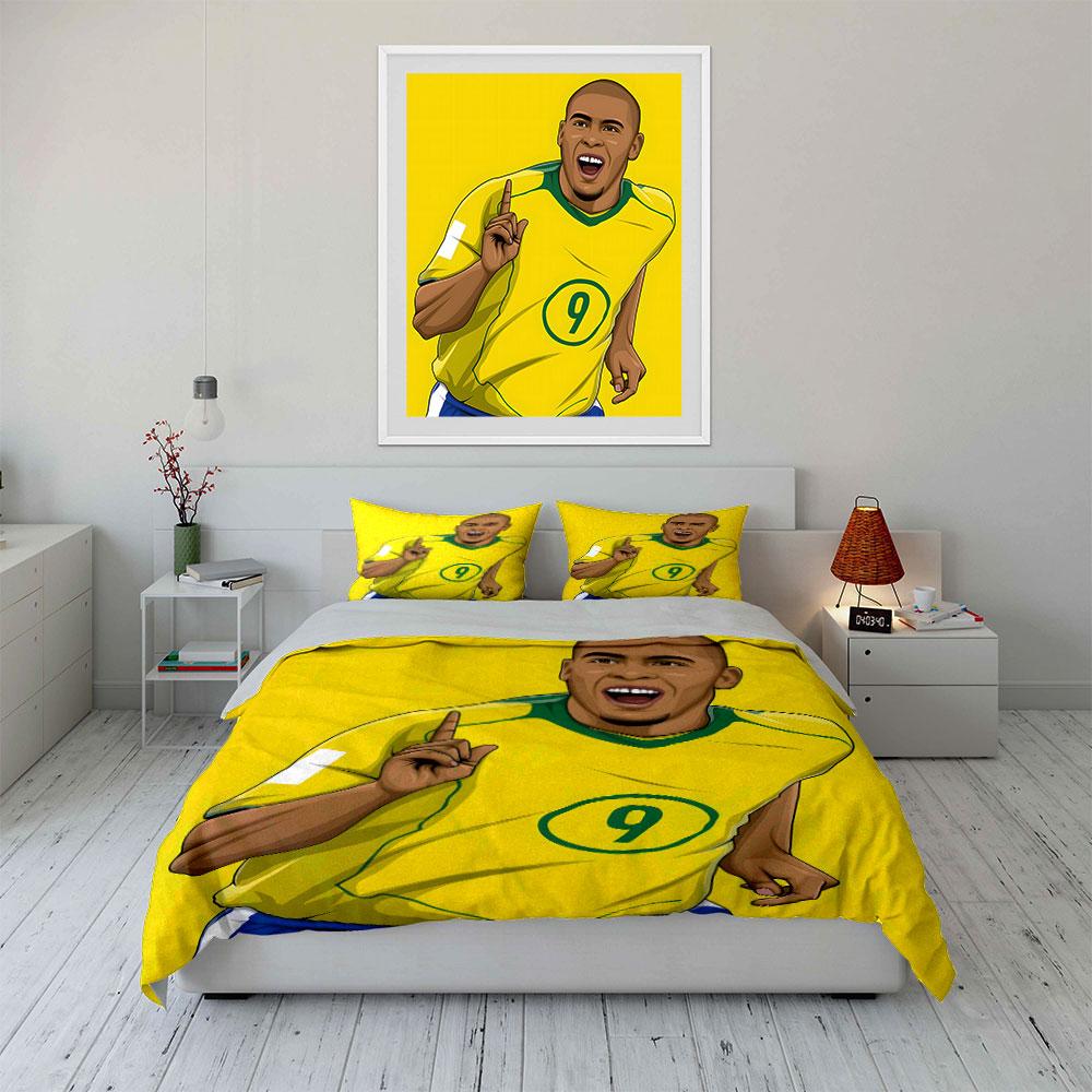 Soccer player graphic design. Bedding sets Duvet cover sets Duvet covers Pillowcases(1*Duvet Cover 2*Pillowcases without duvet insert)