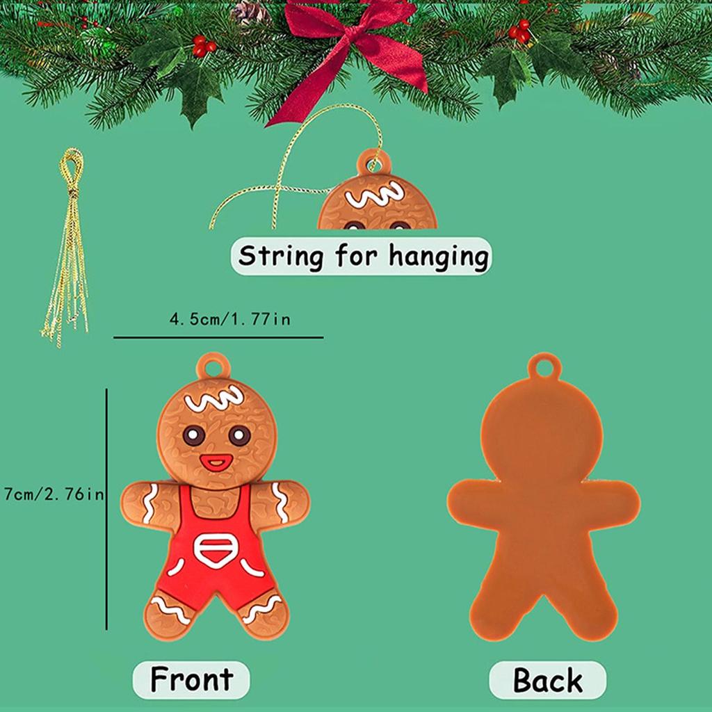 Gingerbread Ornaments 12 Pieces Holiday Pendant Gingerbread Figurines Ornaments For Home Dinner Restaurant Cafe Church Event