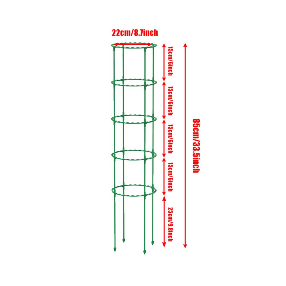 1Pc Climbing Vine Rack Plant Potted Support Frame Plastic Coated Steel Flower Vegetables Decorative Plant Trellis Bracket Tools