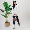 MLB Sweatshirts Unisex Ivory White Crew Neck Moderate Regular 3AMTB0124-50IVS