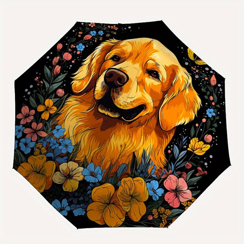 

1pc Golden Retriever Automatic Open/close, All-Season Portable Folding Umbrella for Friends, Travel, Everyday, Events yy250812241
