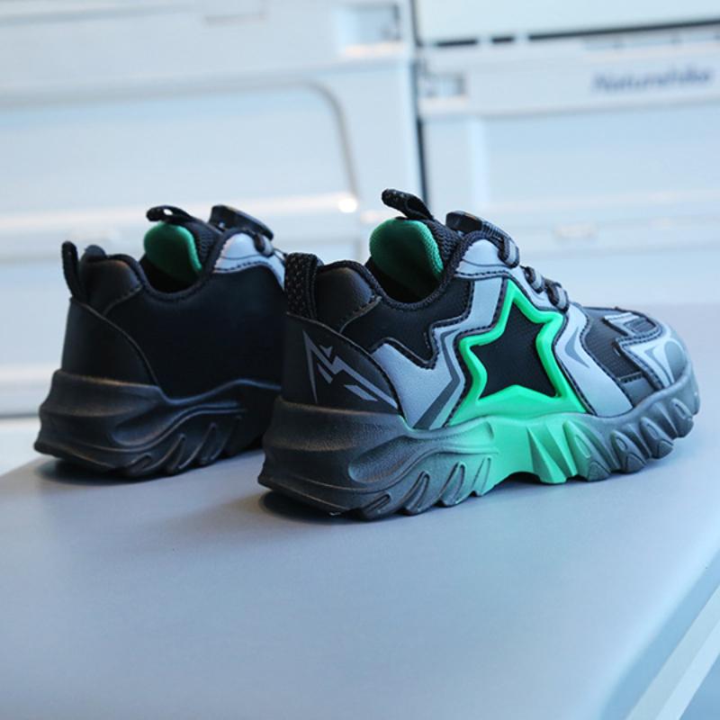 Children's Sports Shoes Spring and Autumn Boys' Dad Shoes Rotating Button Girls' Casual Shoes Internet Famous Soft Soled Baby Shoes