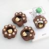 Walnut Wooden Wind Chime Magnetic Home Reminder Wind Chime Cartoon Cat Claw Doorbell Copper Bell Ornaments Housewarming Gift