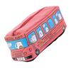 Cartoon Bus Shaped Pen Case Canvas Pen Bag Zippered Pen Pouches Big Capacity Pen Case Stationeries Organiser for Student