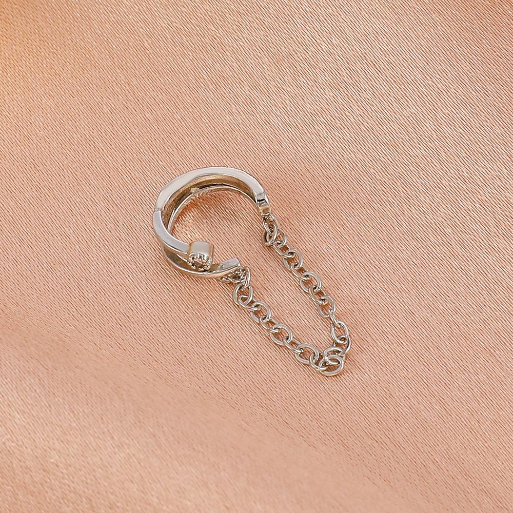 Fransk retro kedja fransad öronklämma kvinnlig enkel temperament mångsidig personlighet enstaka örhängen örhängen örhängen kvinnlig