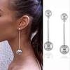 Stylish Tassel Ball Pendants Women Alloy Earring Ear Stud Jewelry Gifts