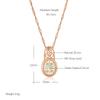 New Oval Cut Emerald Pendant Necklace Luxury Natural Zircon With  Rose Gold Color Flower Ethnic Wedding Daily Jewelry