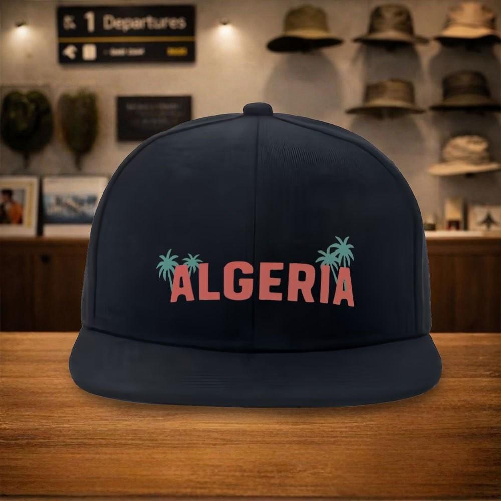 Algeria Palm Trees Graphic Baseball Cap Unisex Polyester Casual Street Style Adult Headwear