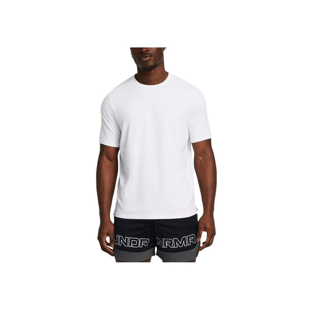 Under Armour Meridian Soft Comfortable Crew Neck Short Sleeve T-Shirt Men Tops White 1386973-100