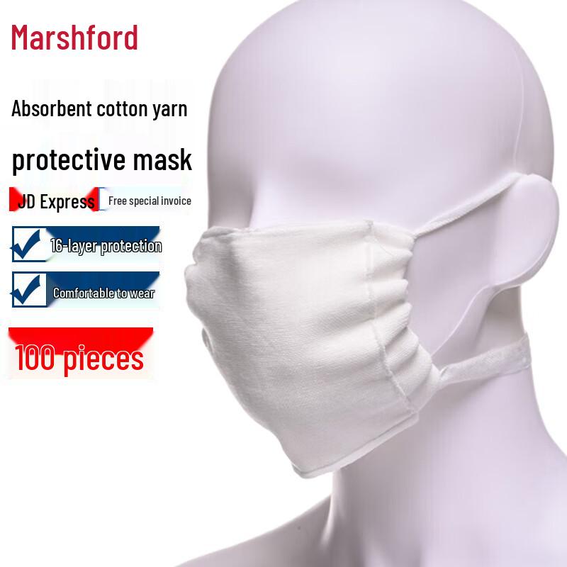 Masfu 16-Layer Washable Cotton Gauze Head-Mounted Dust Mask