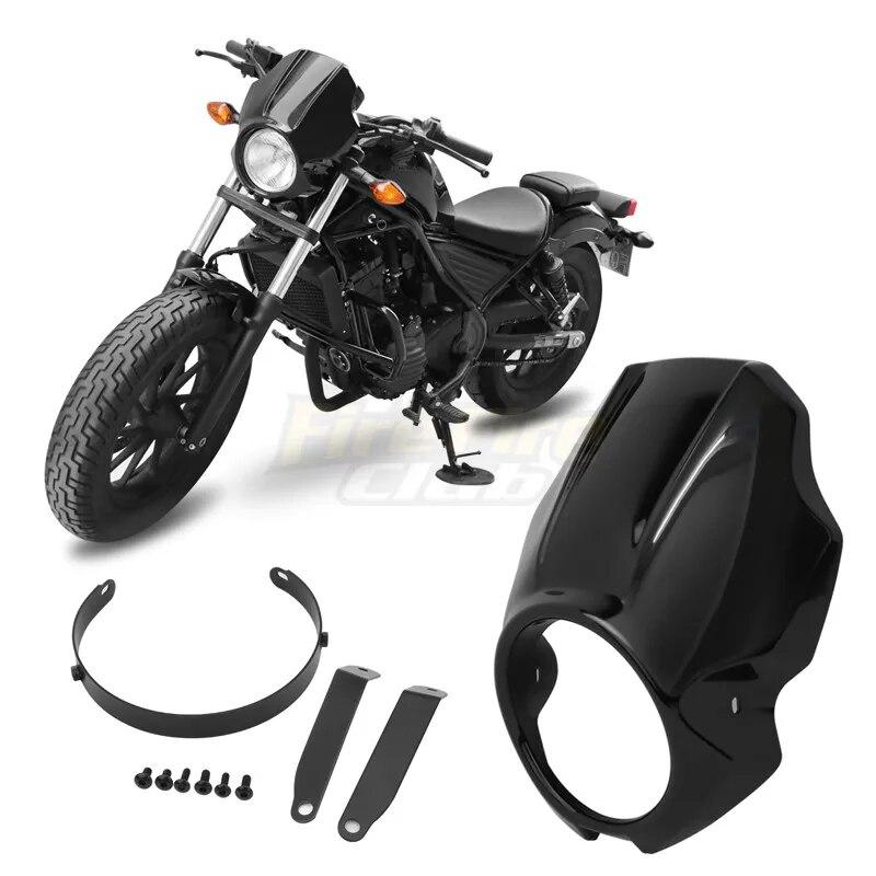 

Черный обтекатель фар для мотоцикла Honda Rebel - CMX 300 500