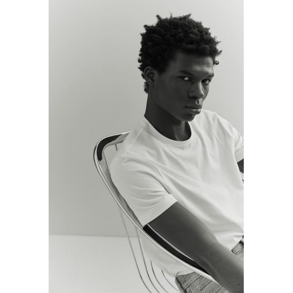 ФУТБОЛКА HM SLIM FIT БЕЛАЯ XXL — фото 3