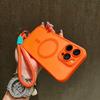 Luxury Matte Magnetic Lanyard Shockproof Case for 17 16 Pro Max 15 14 13 Pro Max Lens Protect Cover