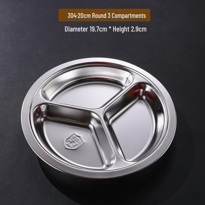 304 Stainless Steel Divided Meal Tray