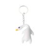 Funny Goose Keychain Roast Duck Rope Keyring Backpack Car Ultraviolet Color Change White Key Chain Keychain Accessories