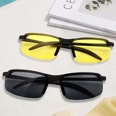 Unisex Sport Half-Frame Decorative Fashion Glasses Use for Fishing Outdoor Activities Great Gift for Men and Women
