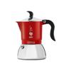 Italienische Kaffeemaschine Bialetti Fiammetta Induktion 4 Tassen 0,18L Aluminium Farben rot-schwarz
