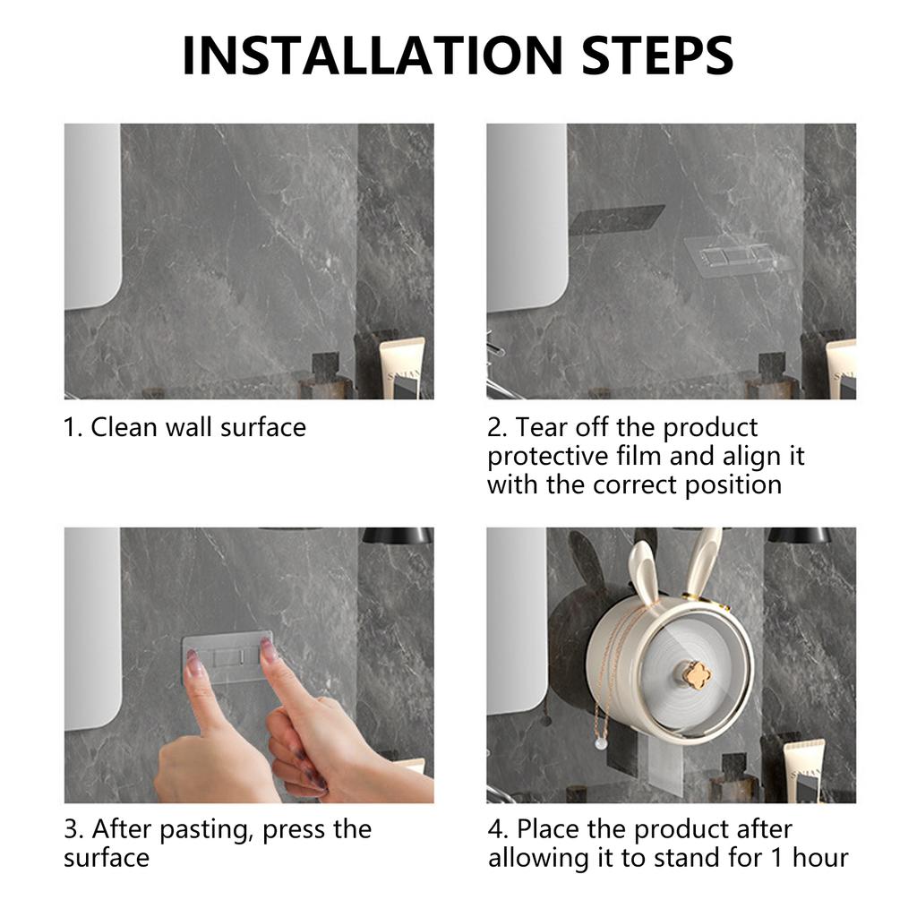 Wall Mounted Toilet Tissue Box Bathroom Roll Paper Dispenser Waterproof Plastic Tissue Container for Bathroom Kitchen