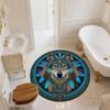 Animals in a Circle  Round Area Rug,Carpet Rug for Living Room Bedroom Sofa Playroom Decor,Non-slip Floor Mat