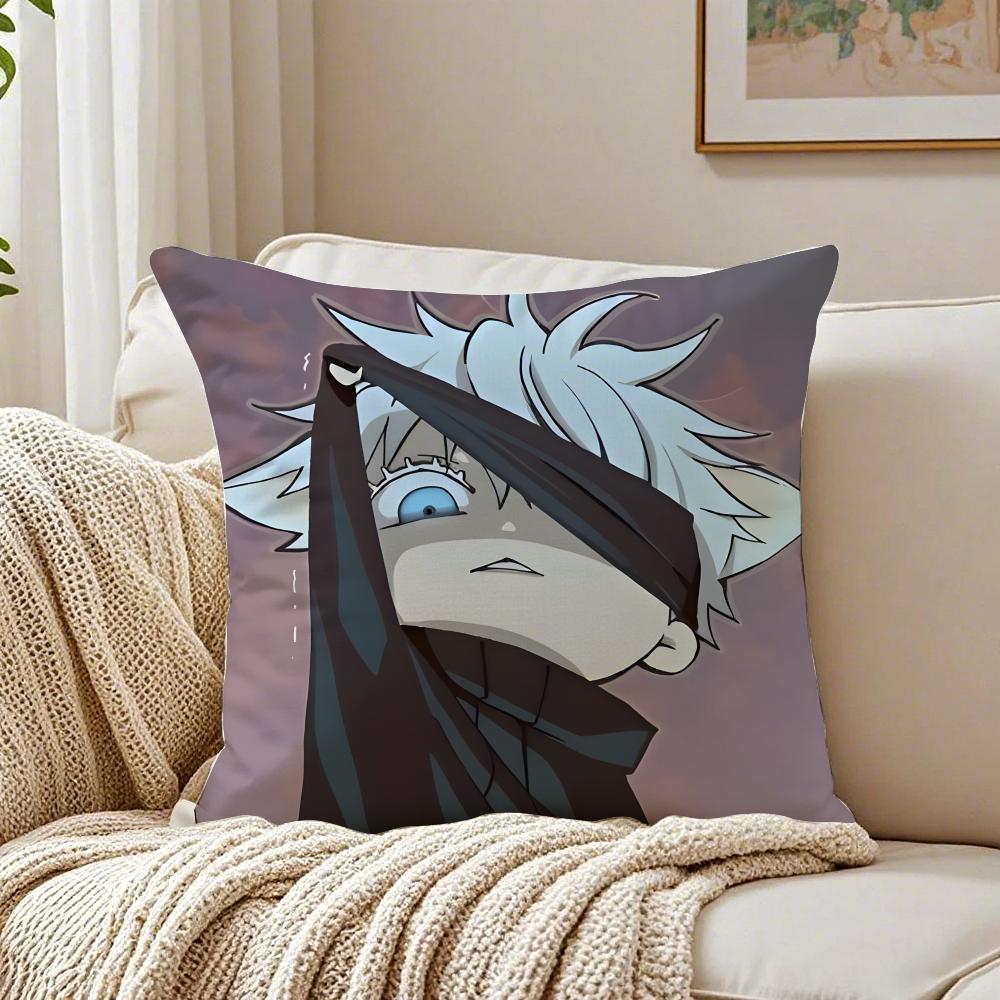 anime intense JJujutsu KKaisen Cushion Cover Pillowcase Antidustmite living Room Sofa Decor Cushion Room