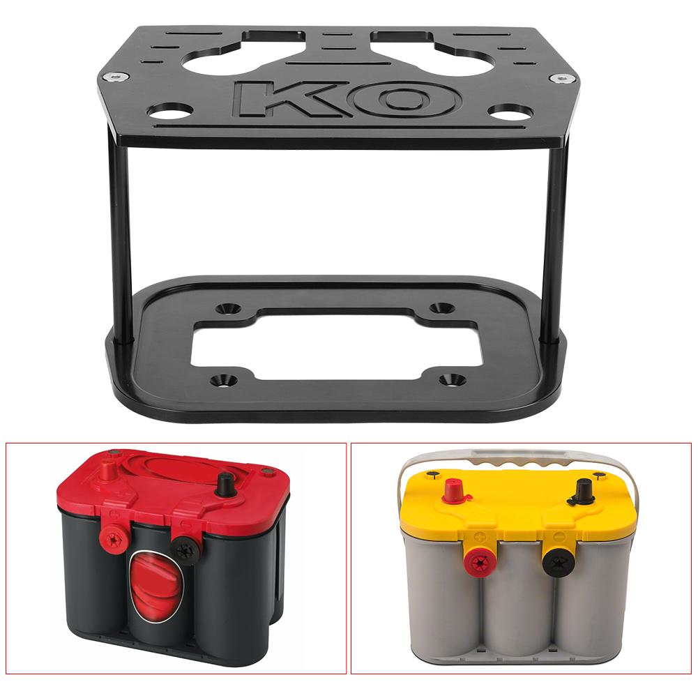 Edelstahl Batteriehalterung für Optima 3478 Batterie Rot Gelb Top Schwarz