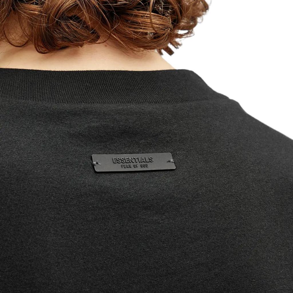 Fear of God Essentials Jersey Crewneck Tee Black Men Tops 125HO244190F