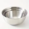 Durable Stainless Steel Mixing Bowls Stackable & Nesting Design with Measurement Markings for Effortless Kitchen Prep, Baking, Mixing & Storage